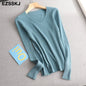 2021 basic v-neck solid autumn winter Sweater Pullover Women Female Knitted sweater slim long sleeve badycon sweater cheap