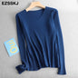 2021 basic v-neck solid autumn winter Sweater Pullover Women Female Knitted sweater slim long sleeve badycon sweater cheap