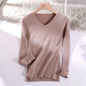 2021 basic v-neck solid autumn winter Sweater Pullover Women Female Knitted sweater slim long sleeve badycon sweater cheap