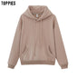 toppies Womens Tracksuits Hooded Sweatshirts 2021 Autumn Winter Fleece Oversize Hoodies Solid Pullovers Jackets Unisex Couple