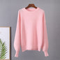 Hirsionsan Soft Loose Knitted Cashmere Sweaters Women 2021 New Winter Loose Solid Female Pullovers Warm Basic Knitwear Jumper