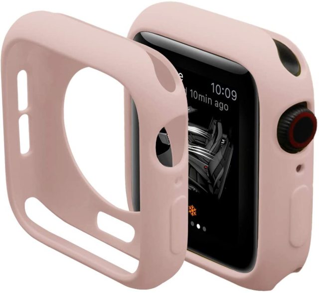 Soft Silicone Case for Apple Watch 7 45mm 6 SE 5 4 3 42MM 38MM Cover Protection Shell for iWatch series 7 6 5 40 44 41mm Bumper