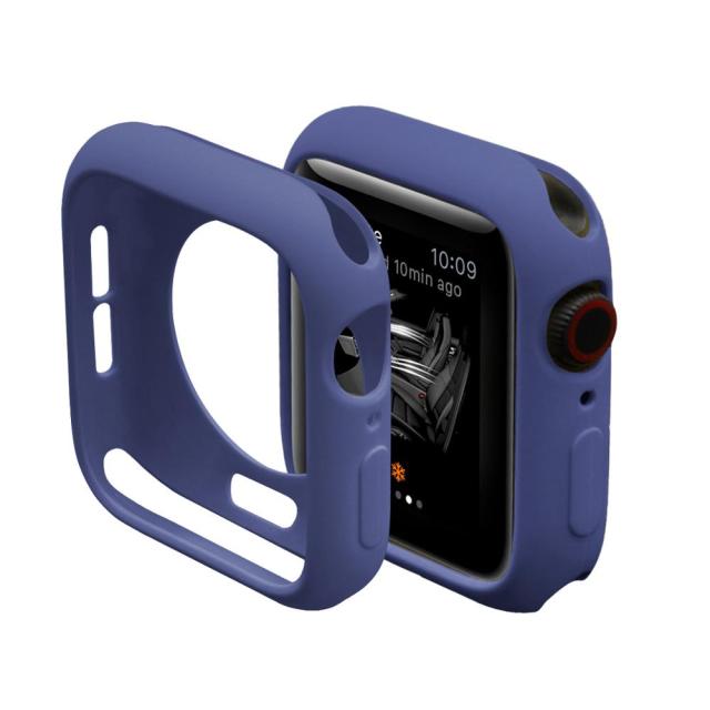Soft Silicone Case for Apple Watch 7 45mm 6 SE 5 4 3 42MM 38MM Cover Protection Shell for iWatch series 7 6 5 40 44 41mm Bumper