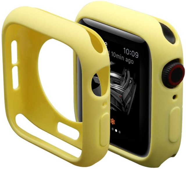 Soft Silicone Case for Apple Watch 7 45mm 6 SE 5 4 3 42MM 38MM Cover Protection Shell for iWatch series 7 6 5 40 44 41mm Bumper