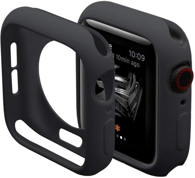 Soft Silicone Case for Apple Watch 7 45mm 6 SE 5 4 3 42MM 38MM Cover Protection Shell for iWatch series 7 6 5 40 44 41mm Bumper