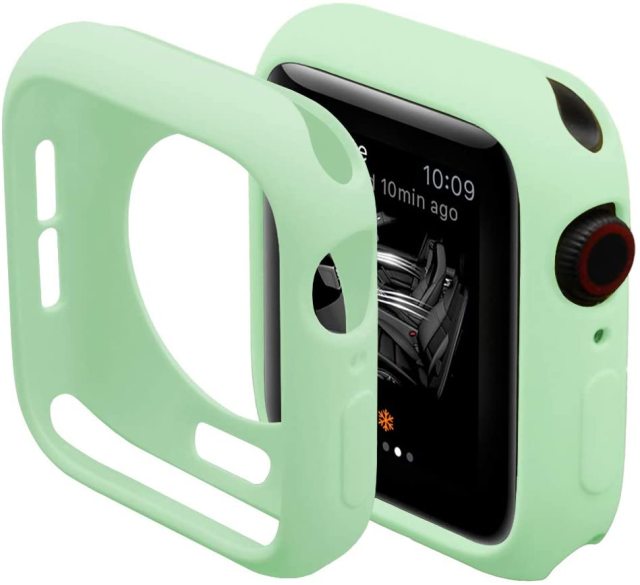 Soft Silicone Case for Apple Watch 7 45mm 6 SE 5 4 3 42MM 38MM Cover Protection Shell for iWatch series 7 6 5 40 44 41mm Bumper
