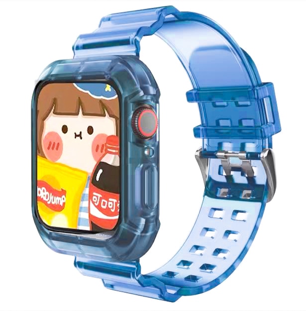 silicone Strap for Apple Watch Band 40mm 44mm 38mm Transparent Correa Sport loop wrist for Iwatch Series 6 se 5 4 3 2 Accesorios