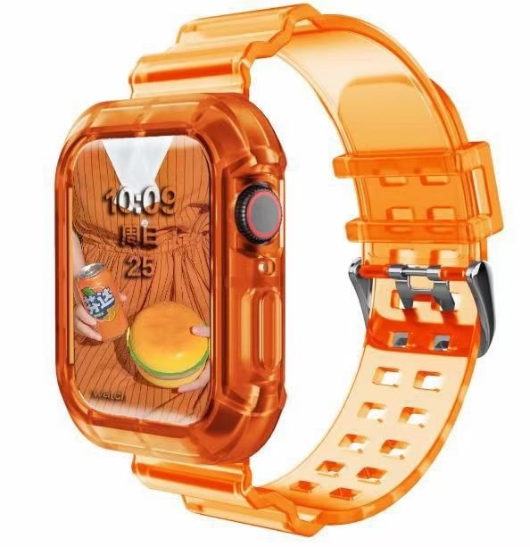 silicone Strap for Apple Watch Band 40mm 44mm 38mm Transparent Correa Sport loop wrist for Iwatch Series 6 se 5 4 3 2 Accesorios
