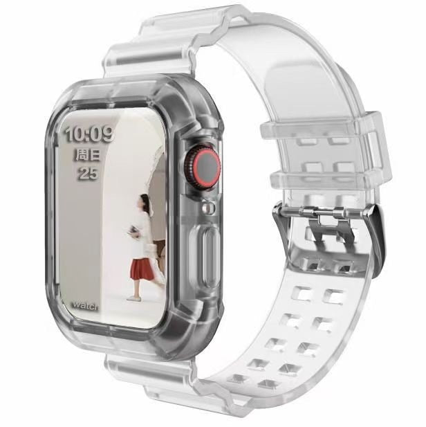 silicone Strap for Apple Watch Band 40mm 44mm 38mm Transparent Correa Sport loop wrist for Iwatch Series 6 se 5 4 3 2 Accesorios