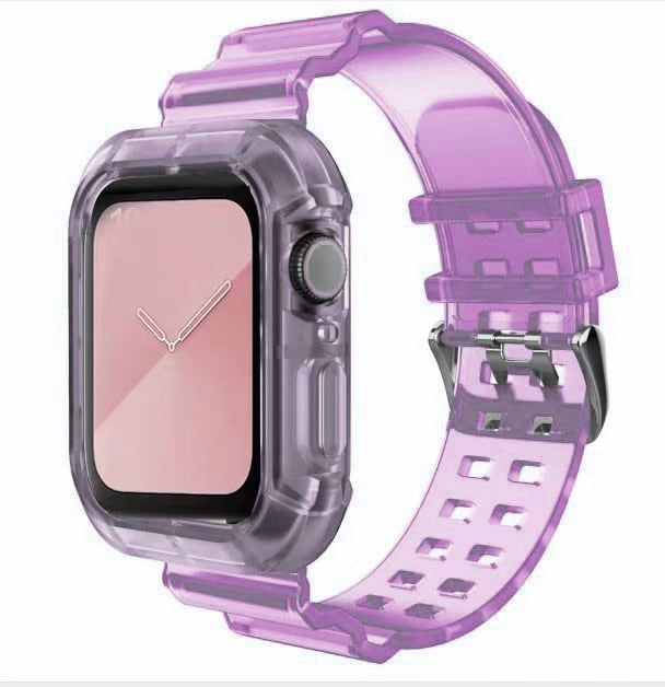 silicone Strap for Apple Watch Band 40mm 44mm 38mm Transparent Correa Sport loop wrist for Iwatch Series 6 se 5 4 3 2 Accesorios