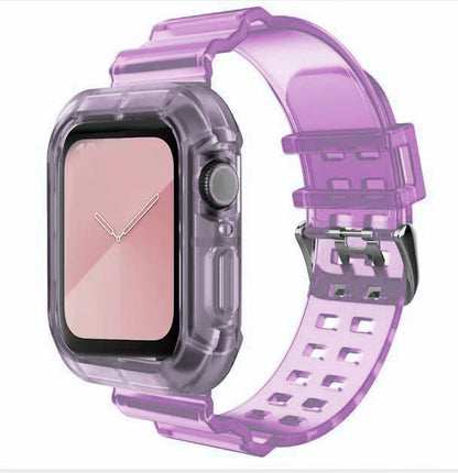 silicone Strap for Apple Watch Band 40mm 44mm 38mm Transparent Correa Sport loop wrist for Iwatch Series 6 se 5 4 3 2 Accesorios
