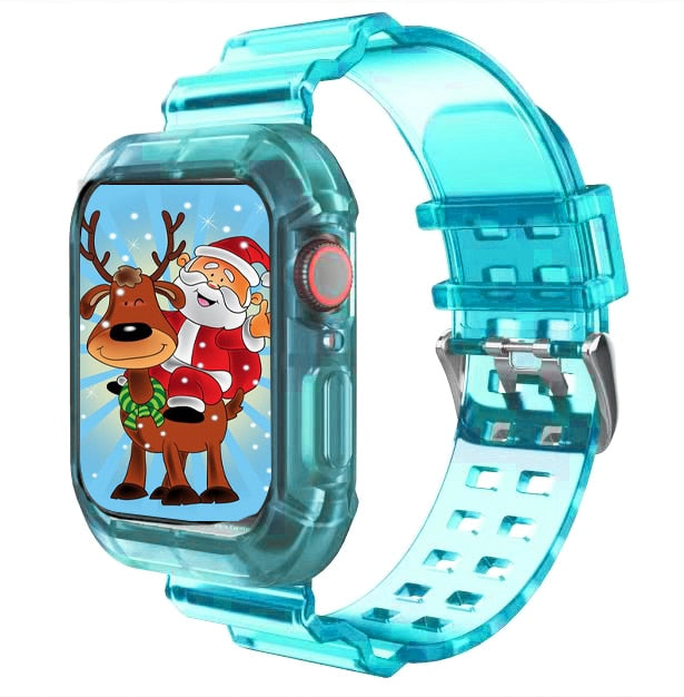 silicone Strap for Apple Watch Band 40mm 44mm 38mm Transparent Correa Sport loop wrist for Iwatch Series 6 se 5 4 3 2 Accesorios